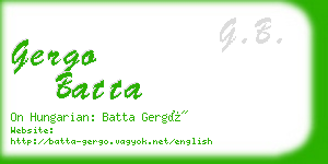 gergo batta business card